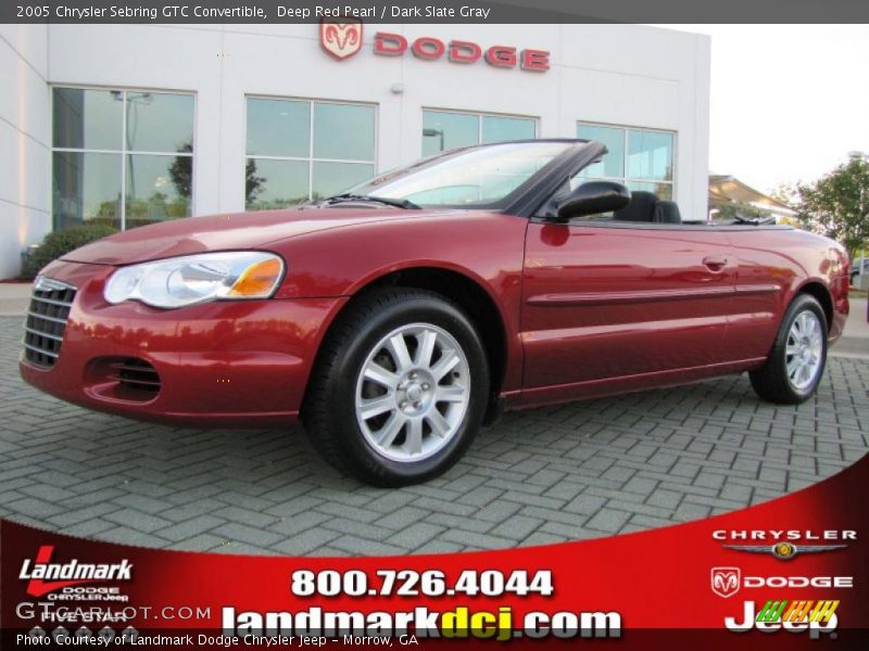 Deep Red Pearl / Dark Slate Gray 2005 Chrysler Sebring GTC Convertible