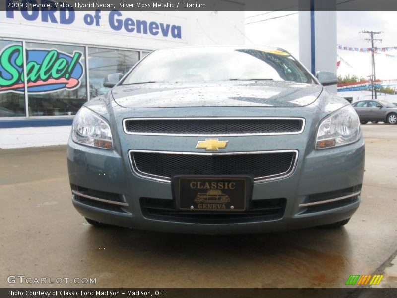 Silver Moss Metallic / Titanium 2009 Chevrolet Malibu Hybrid Sedan