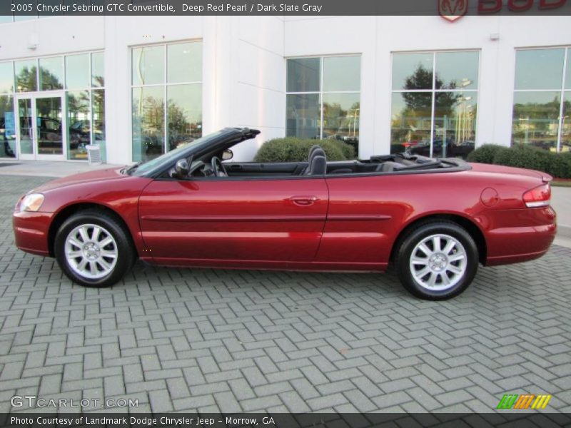 Deep Red Pearl / Dark Slate Gray 2005 Chrysler Sebring GTC Convertible