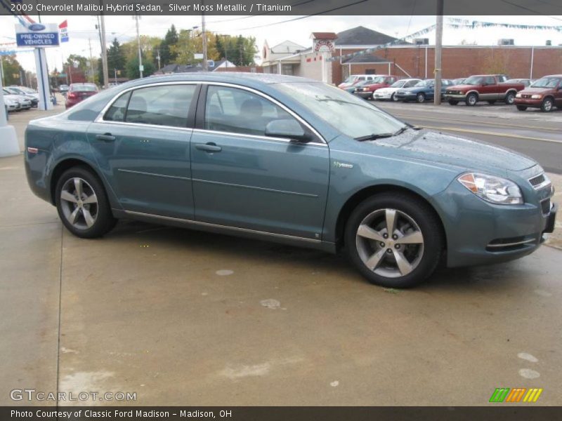 Silver Moss Metallic / Titanium 2009 Chevrolet Malibu Hybrid Sedan