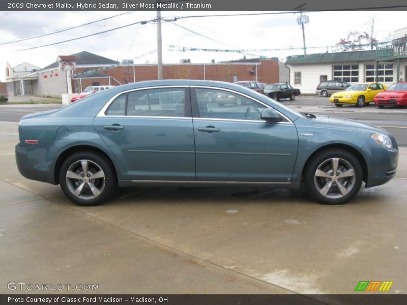 Silver Moss Metallic / Titanium 2009 Chevrolet Malibu Hybrid Sedan