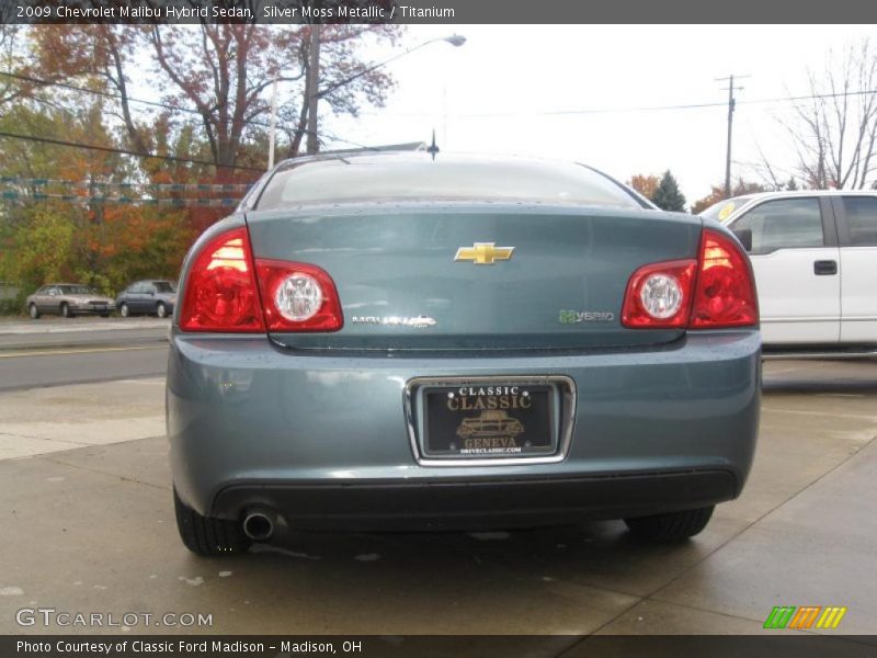 Silver Moss Metallic / Titanium 2009 Chevrolet Malibu Hybrid Sedan