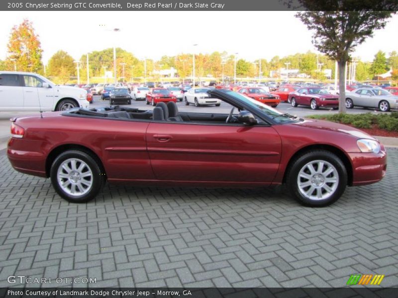 Deep Red Pearl / Dark Slate Gray 2005 Chrysler Sebring GTC Convertible