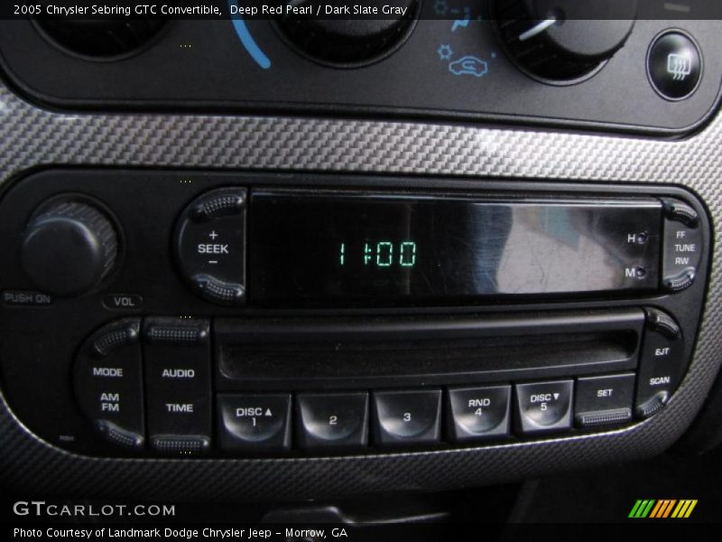 Controls of 2005 Sebring GTC Convertible