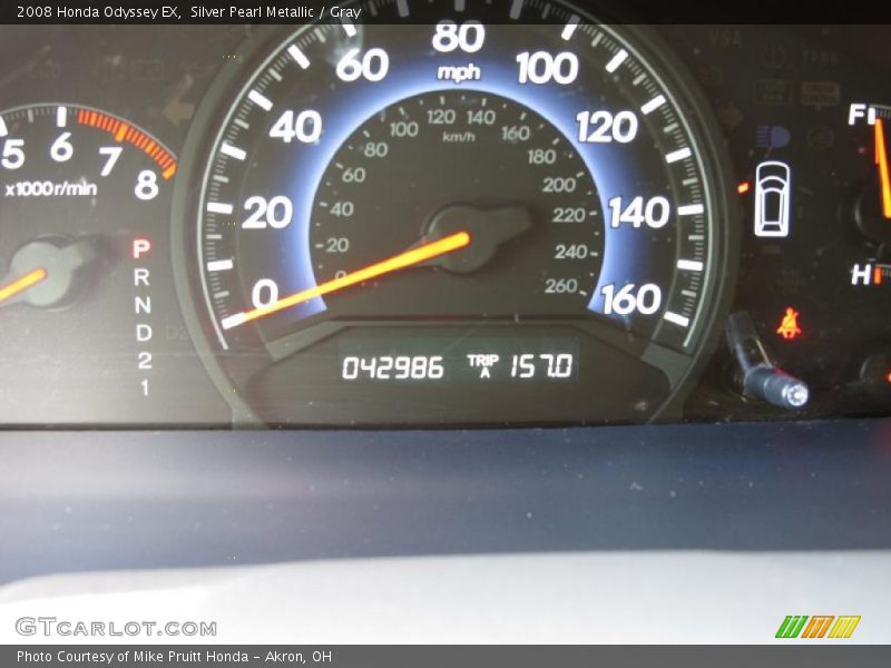 Silver Pearl Metallic / Gray 2008 Honda Odyssey EX