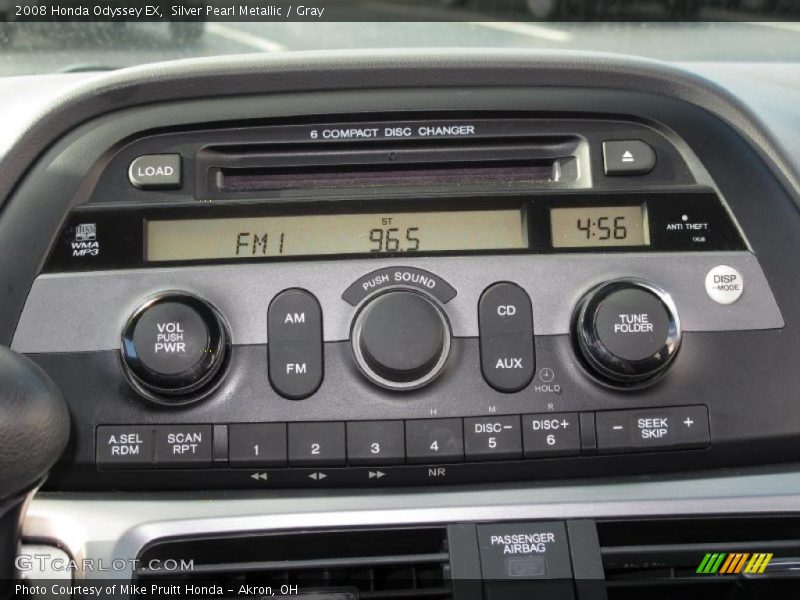 Silver Pearl Metallic / Gray 2008 Honda Odyssey EX