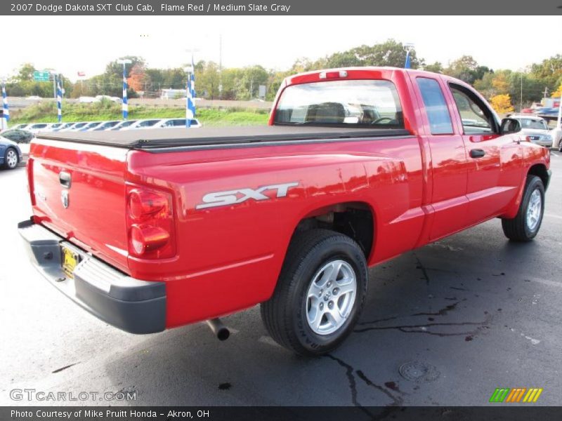 Flame Red / Medium Slate Gray 2007 Dodge Dakota SXT Club Cab