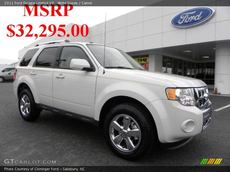 White Suede / Camel 2011 Ford Escape Limited V6