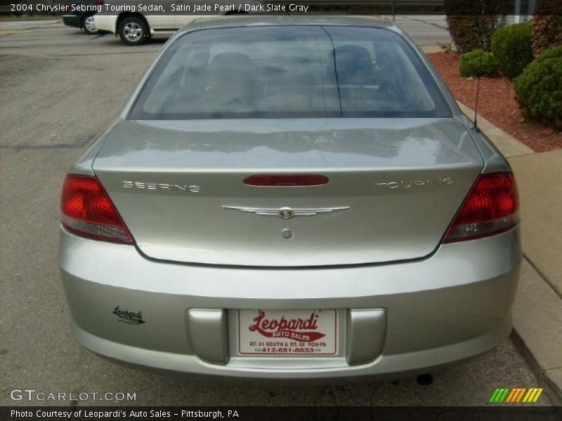 Satin Jade Pearl / Dark Slate Gray 2004 Chrysler Sebring Touring Sedan