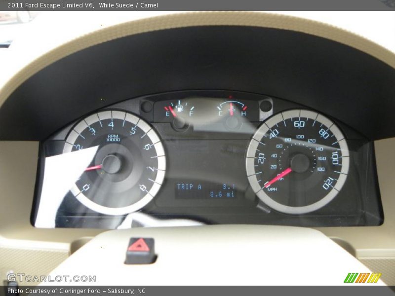 White Suede / Camel 2011 Ford Escape Limited V6