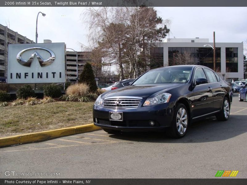 Twilight Blue Pearl / Wheat 2006 Infiniti M 35x Sedan