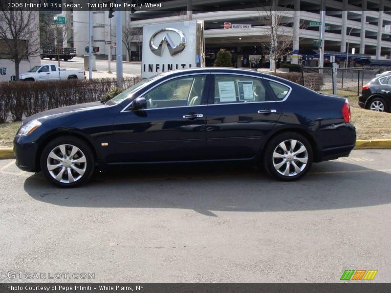 Twilight Blue Pearl / Wheat 2006 Infiniti M 35x Sedan