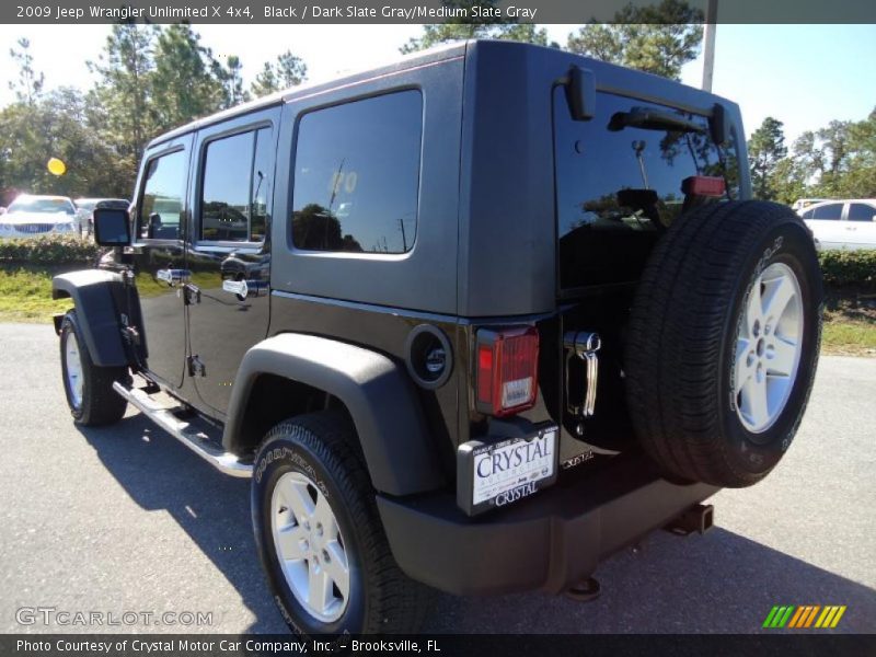 Black / Dark Slate Gray/Medium Slate Gray 2009 Jeep Wrangler Unlimited X 4x4