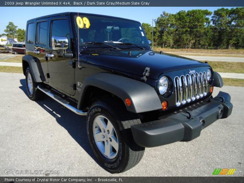 Black / Dark Slate Gray/Medium Slate Gray 2009 Jeep Wrangler Unlimited X 4x4