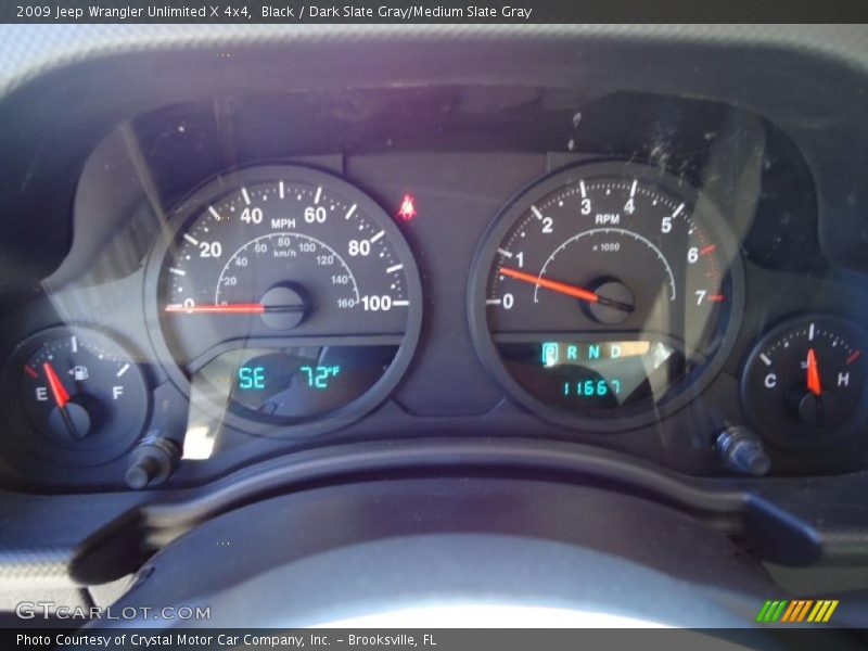 Black / Dark Slate Gray/Medium Slate Gray 2009 Jeep Wrangler Unlimited X 4x4