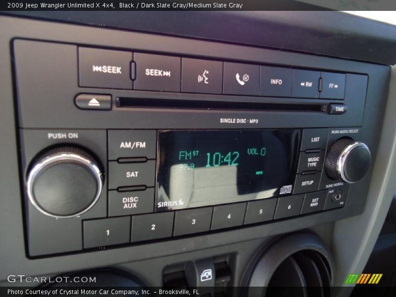 Black / Dark Slate Gray/Medium Slate Gray 2009 Jeep Wrangler Unlimited X 4x4