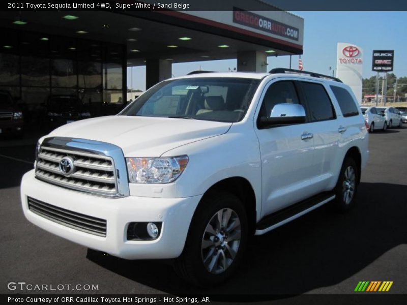 Super White / Sand Beige 2011 Toyota Sequoia Limited 4WD