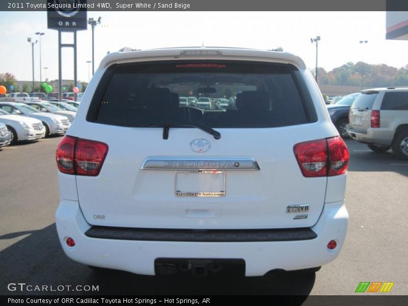 Super White / Sand Beige 2011 Toyota Sequoia Limited 4WD