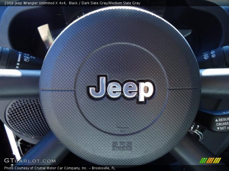 Black / Dark Slate Gray/Medium Slate Gray 2009 Jeep Wrangler Unlimited X 4x4