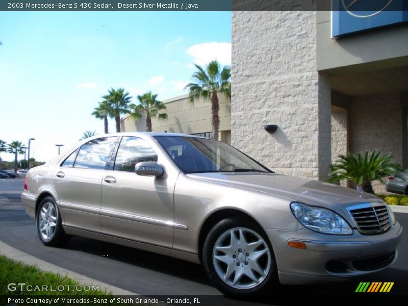 Desert Silver Metallic / Java 2003 Mercedes-Benz S 430 Sedan