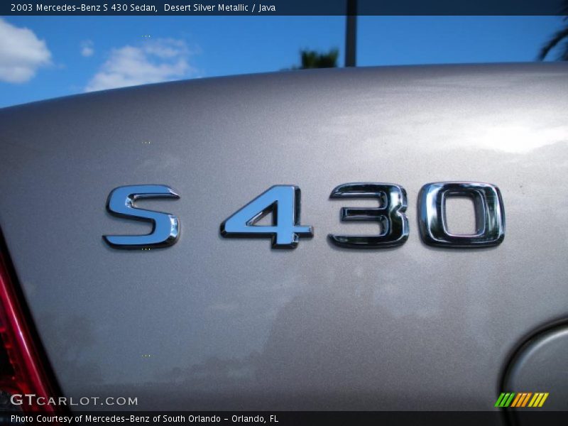 Desert Silver Metallic / Java 2003 Mercedes-Benz S 430 Sedan