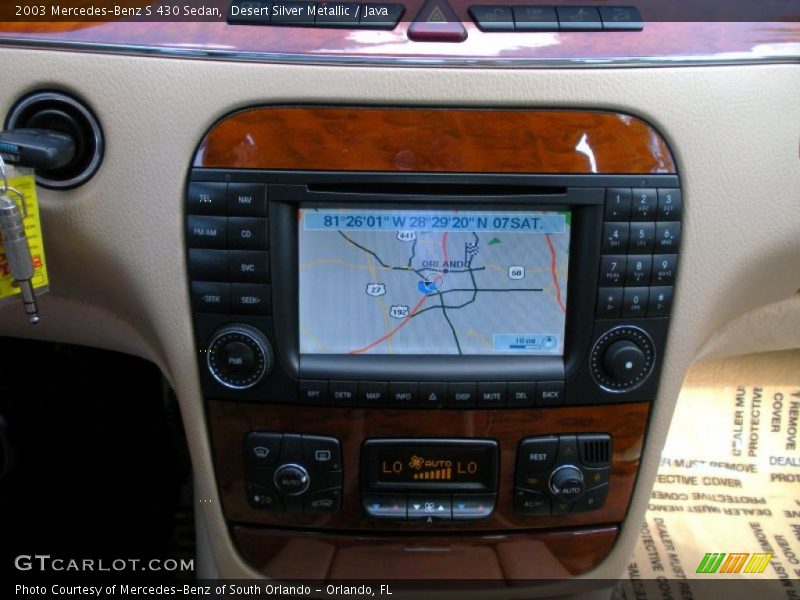 Navigation of 2003 S 430 Sedan