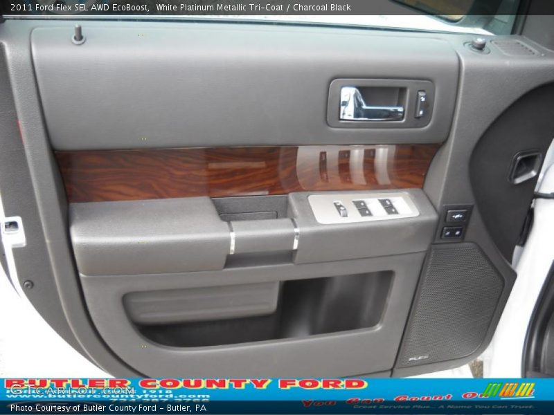 White Platinum Metallic Tri-Coat / Charcoal Black 2011 Ford Flex SEL AWD EcoBoost