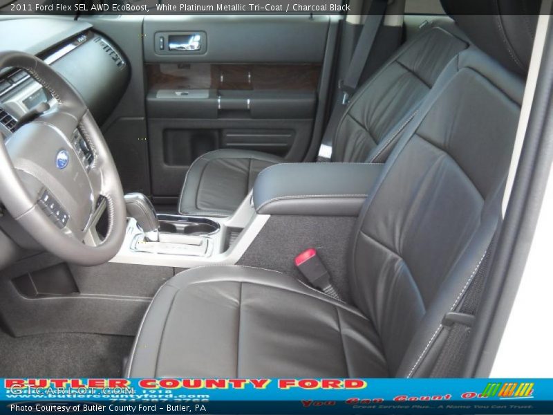 White Platinum Metallic Tri-Coat / Charcoal Black 2011 Ford Flex SEL AWD EcoBoost