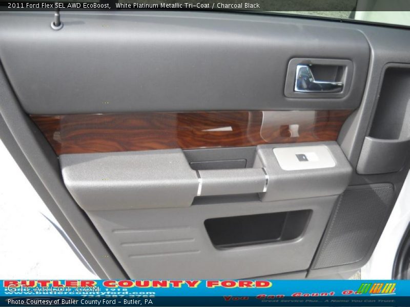 White Platinum Metallic Tri-Coat / Charcoal Black 2011 Ford Flex SEL AWD EcoBoost