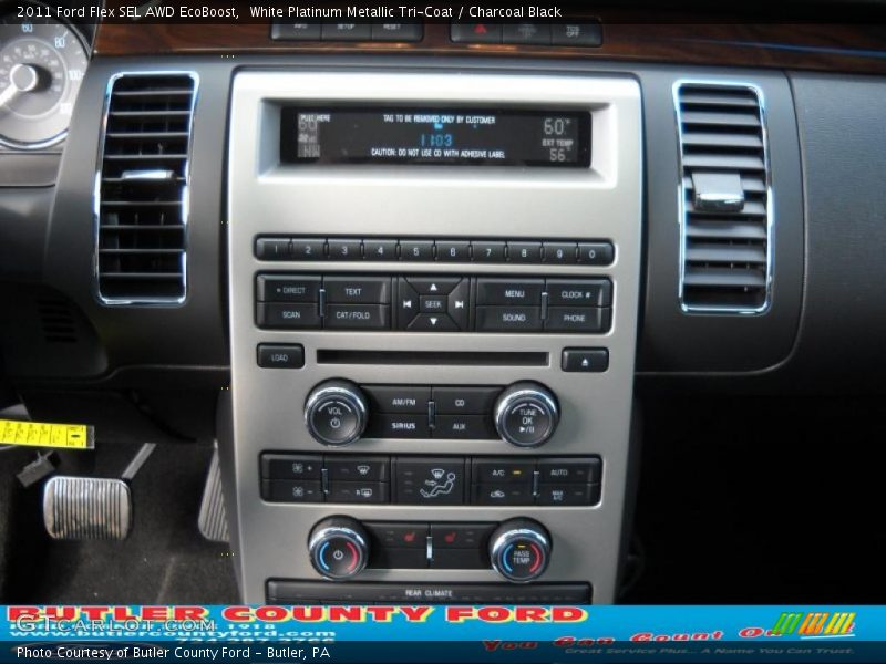 White Platinum Metallic Tri-Coat / Charcoal Black 2011 Ford Flex SEL AWD EcoBoost