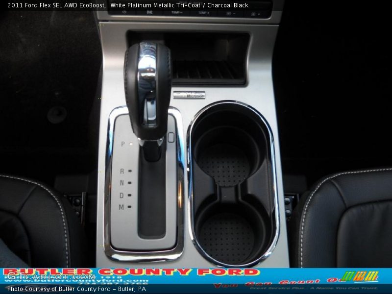 White Platinum Metallic Tri-Coat / Charcoal Black 2011 Ford Flex SEL AWD EcoBoost