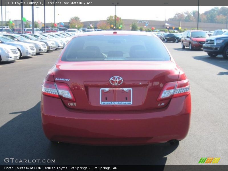 Barcelona Red Metallic / Ash 2011 Toyota Camry LE