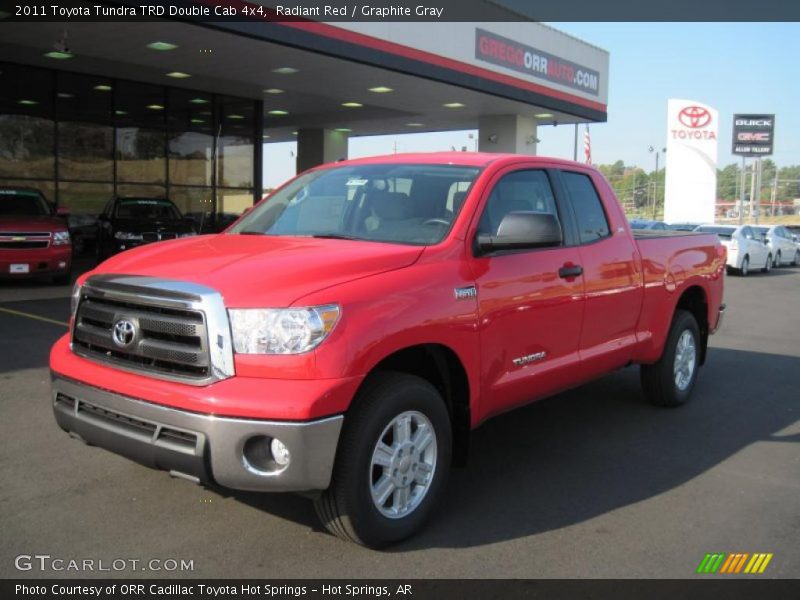 Radiant Red / Graphite Gray 2011 Toyota Tundra TRD Double Cab 4x4