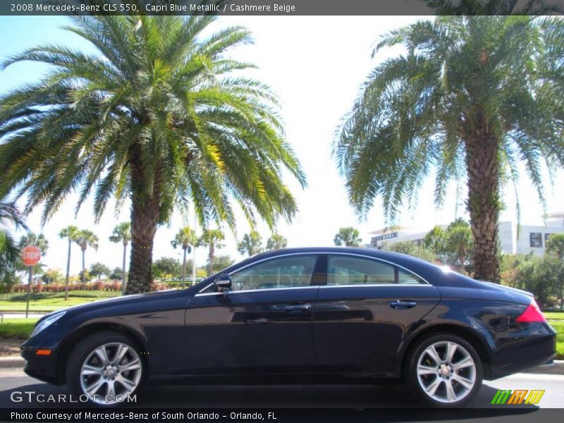 Capri Blue Metallic / Cashmere Beige 2008 Mercedes-Benz CLS 550
