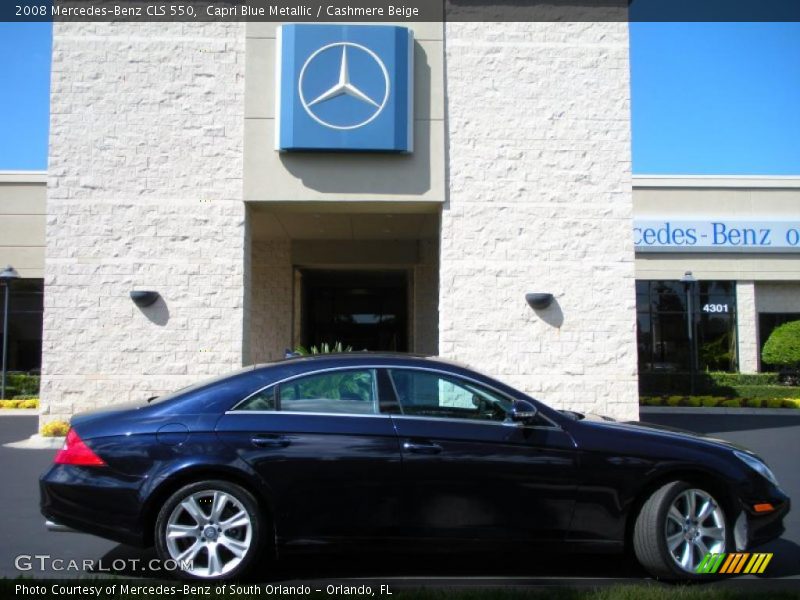 Capri Blue Metallic / Cashmere Beige 2008 Mercedes-Benz CLS 550
