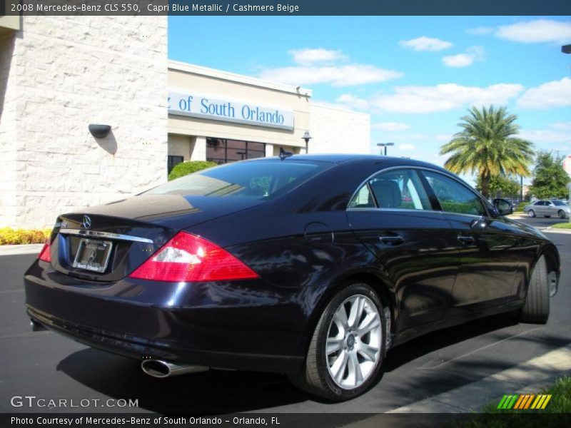 Capri Blue Metallic / Cashmere Beige 2008 Mercedes-Benz CLS 550