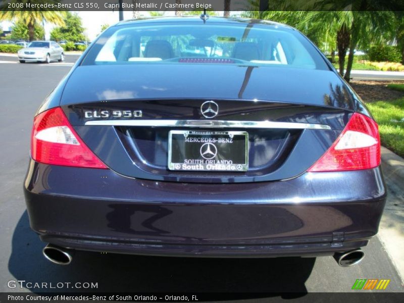 Capri Blue Metallic / Cashmere Beige 2008 Mercedes-Benz CLS 550