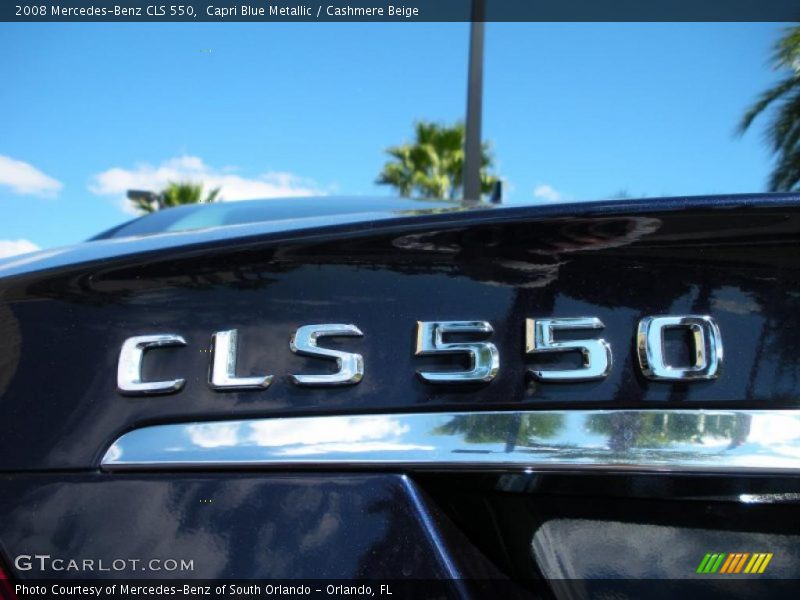Capri Blue Metallic / Cashmere Beige 2008 Mercedes-Benz CLS 550