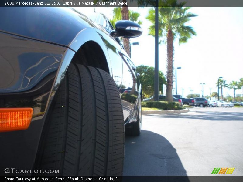 Capri Blue Metallic / Cashmere Beige 2008 Mercedes-Benz CLS 550