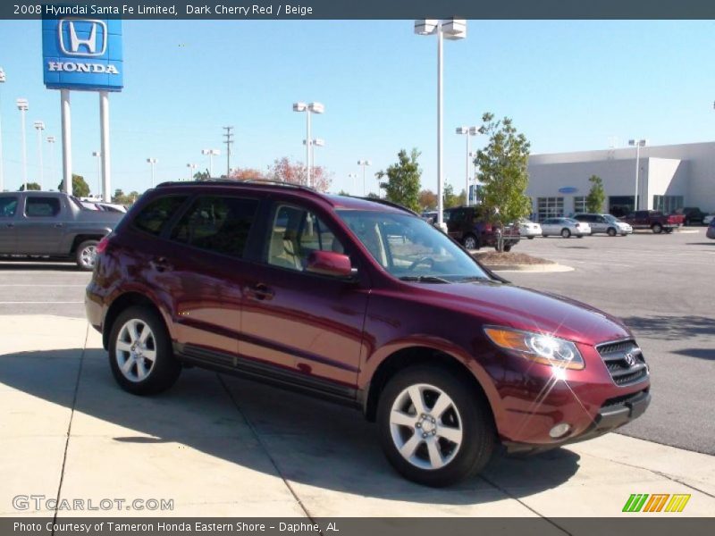 Dark Cherry Red / Beige 2008 Hyundai Santa Fe Limited