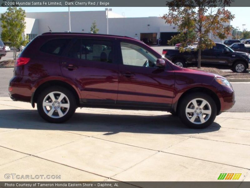 Dark Cherry Red / Beige 2008 Hyundai Santa Fe Limited