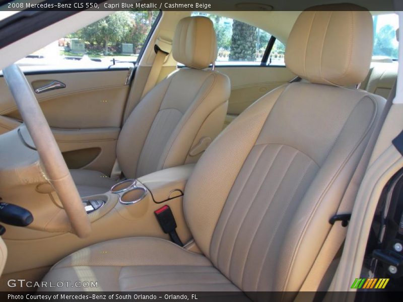 Capri Blue Metallic / Cashmere Beige 2008 Mercedes-Benz CLS 550
