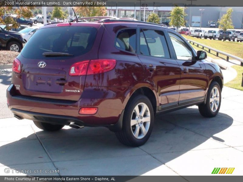 Dark Cherry Red / Beige 2008 Hyundai Santa Fe Limited