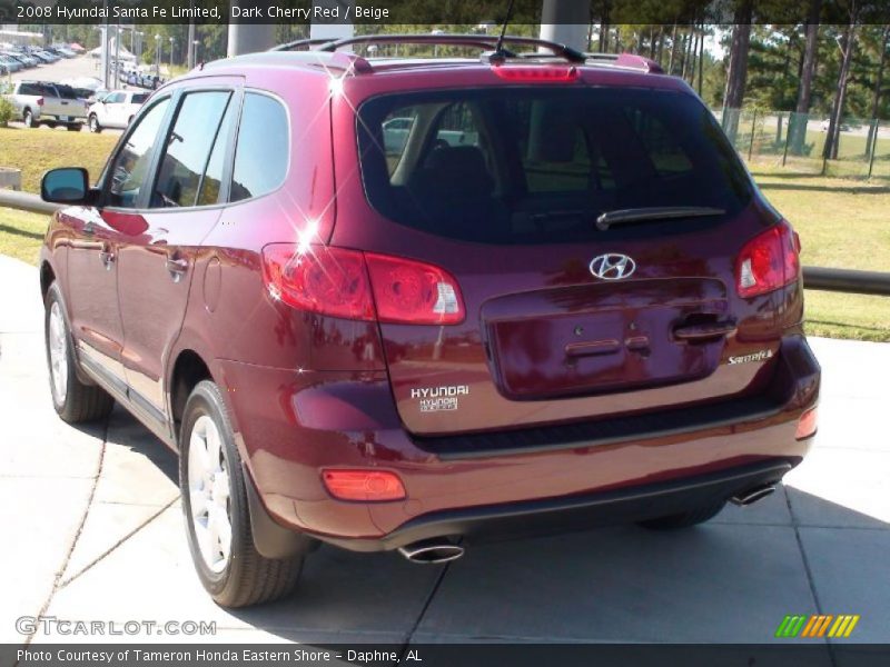 Dark Cherry Red / Beige 2008 Hyundai Santa Fe Limited