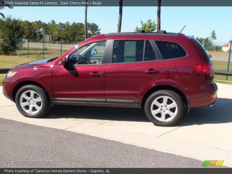 Dark Cherry Red / Beige 2008 Hyundai Santa Fe Limited
