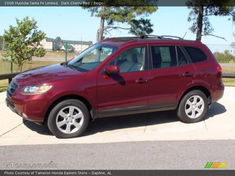 Dark Cherry Red / Beige 2008 Hyundai Santa Fe Limited