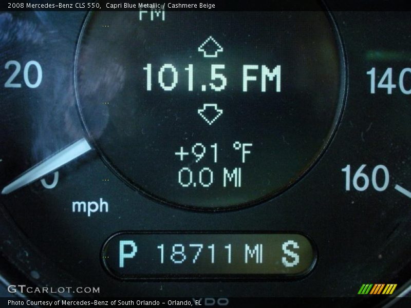 Capri Blue Metallic / Cashmere Beige 2008 Mercedes-Benz CLS 550