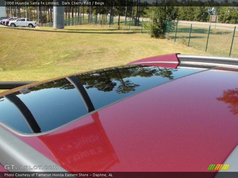 Dark Cherry Red / Beige 2008 Hyundai Santa Fe Limited