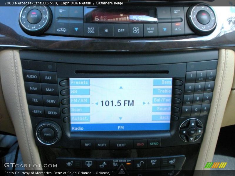 Capri Blue Metallic / Cashmere Beige 2008 Mercedes-Benz CLS 550