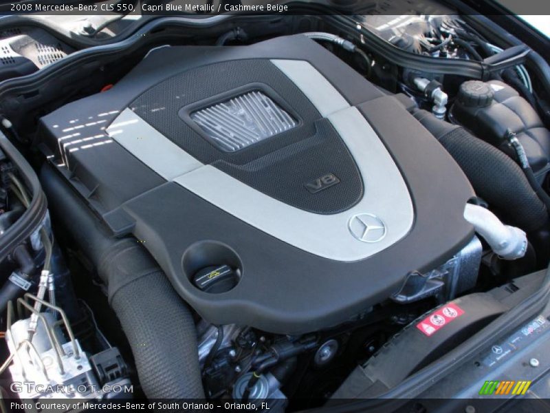Capri Blue Metallic / Cashmere Beige 2008 Mercedes-Benz CLS 550